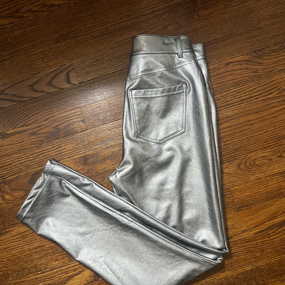Commando Silver and 5 Pocket Faux Leather Jeans